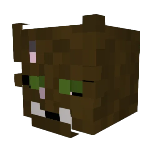 Batskin Minecraft avatar head, 3D render
