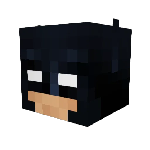 Batspam Minecraft avatar head, 3D render