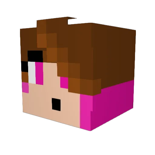 Batswinger Minecraft avatar head, 3D render