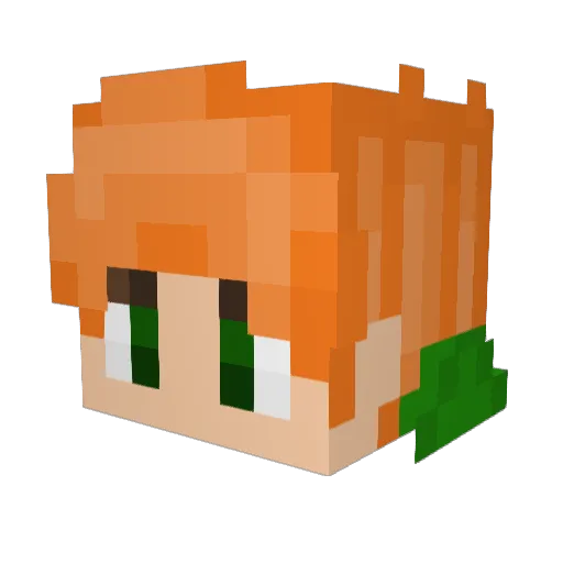 Battal7 Minecraft avatar head, 3D render