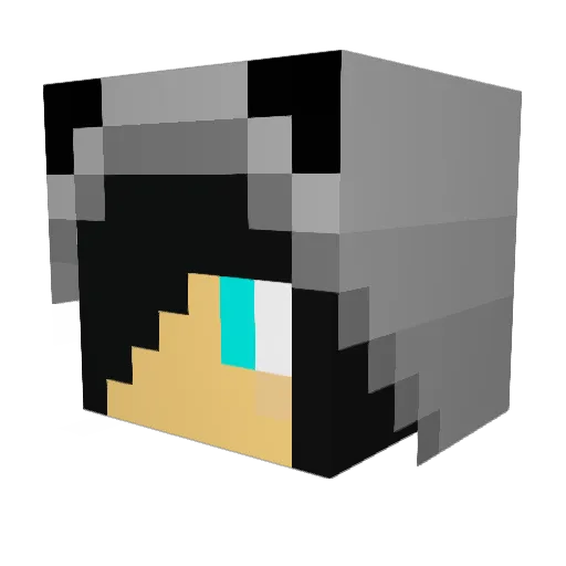 Battboi Minecraft avatar head, 3D render