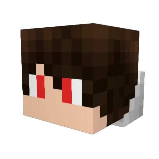 BattelGamerHD Minecraft avatar head, 3D render
