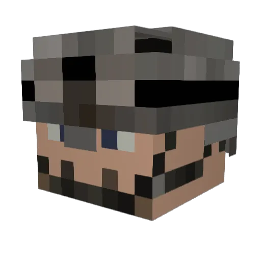 Battelfield4 Minecraft avatar head, 3D render