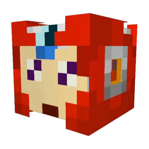 Battersea Minecraft avatar head, 3D render