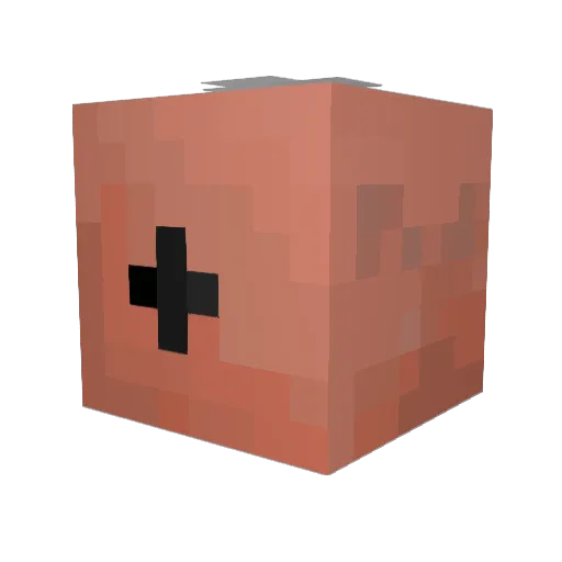 BatteryArc Minecraft avatar head, 3D render
