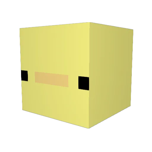 BatteryMon Minecraft avatar head, 3D render