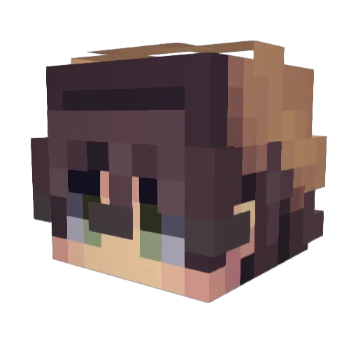 Battery_Ac1d Minecraft avatar head, 3D render