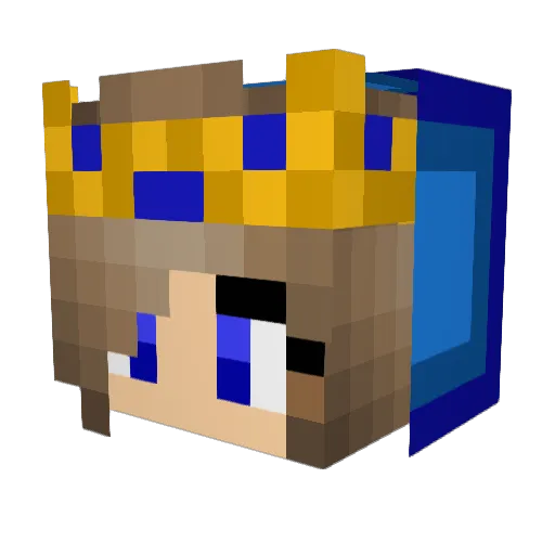 Battery_Empty Minecraft avatar head, 3D render