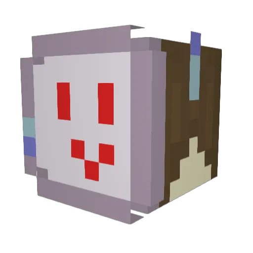 Batterycharge Minecraft avatar head, 3D render