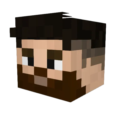 BattiBoy Minecraft avatar head, 3D render