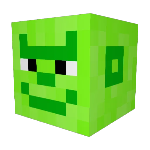 Battiz Minecraft avatar head, 3D render