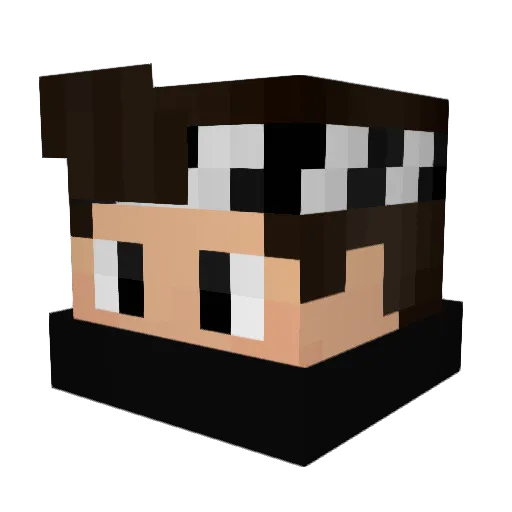 BattlTaqx Minecraft avatar head, 3D render