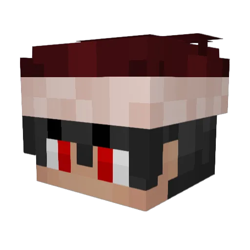 Battle44 Minecraft avatar head, 3D render