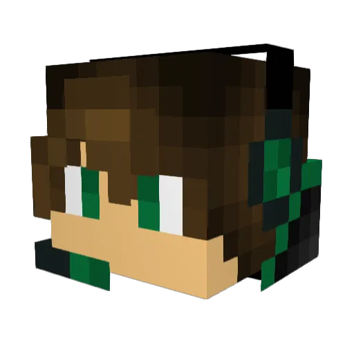 Battle4life Minecraft avatar head, 3D render