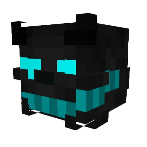 Battle Minecraft avatar head, 3D render