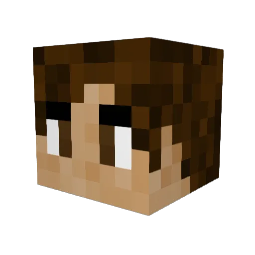 BattleBillie Minecraft avatar head, 3D render