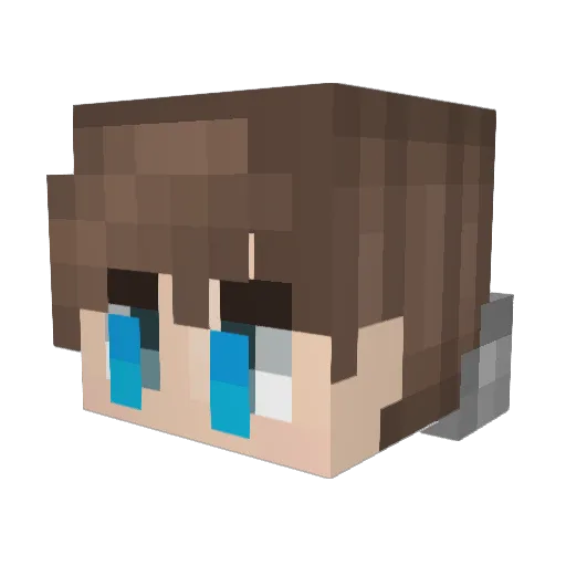 BattleBornTv Minecraft avatar head, 3D render