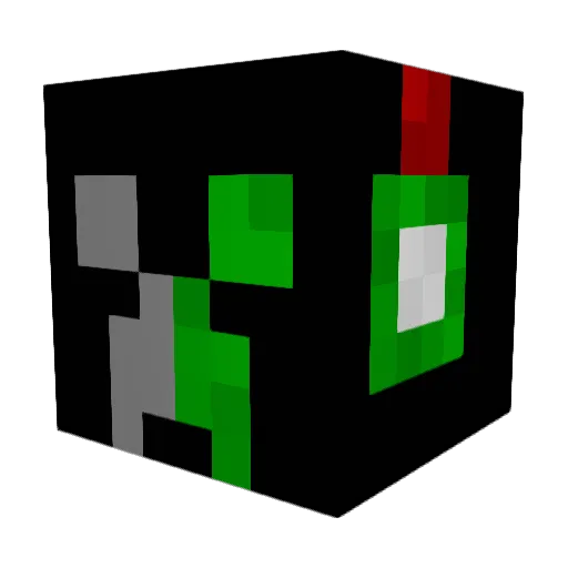BattleBot404 Minecraft avatar head, 3D render