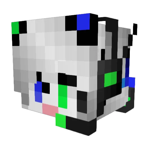 BattleCatCraft Minecraft avatar head, 3D render