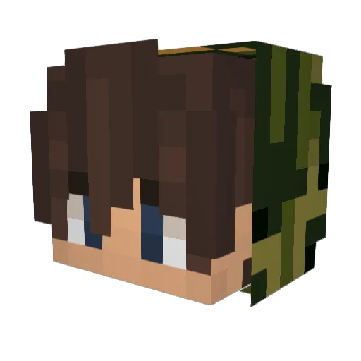 BattleDoggy Minecraft avatar head, 3D render
