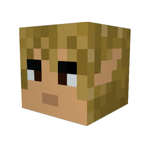 BattleFoot Minecraft avatar head, 3D render