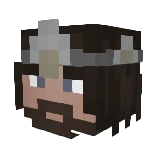 BattleGamer1 Minecraft avatar head, 3D render