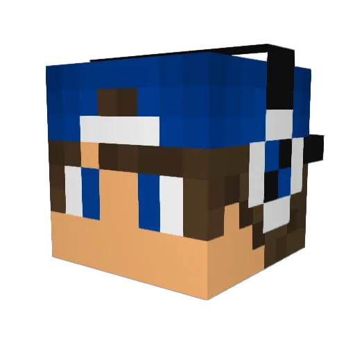 BattleJack01 Minecraft avatar head, 3D render