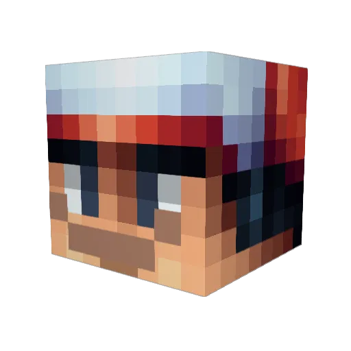 BattleMed1590 Minecraft avatar head, 3D render
