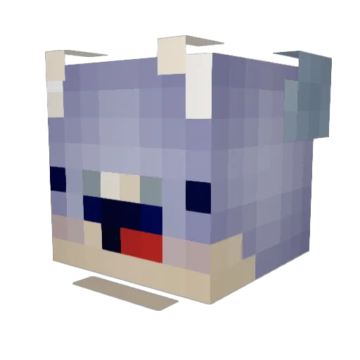Battlebeans Minecraft avatar head, 3D render
