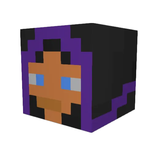 Battlebirtie Minecraft avatar head, 3D render