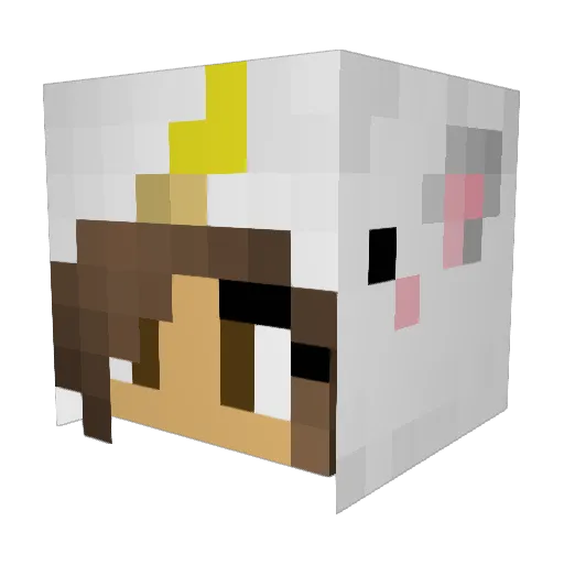 Battleofmikasan Minecraft avatar head, 3D render
