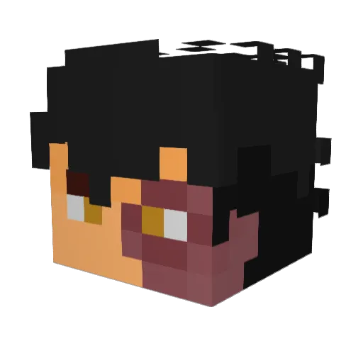 Battlerex44 Minecraft avatar head, 3D render