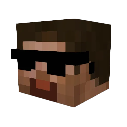Battlesteve1 Minecraft avatar head, 3D render