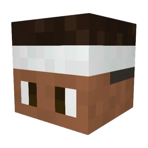 Battleur Minecraft avatar head, 3D render