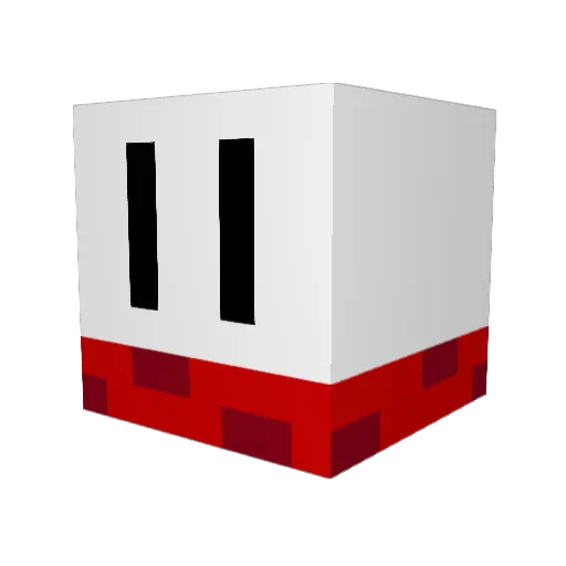 Battlezoz Minecraft avatar head, 3D render