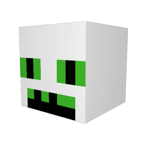 BattlinBacon Minecraft avatar head, 3D render