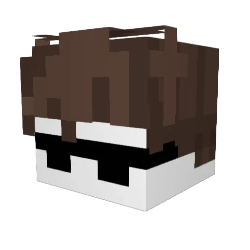 BattsTwo Minecraft avatar head, 3D render