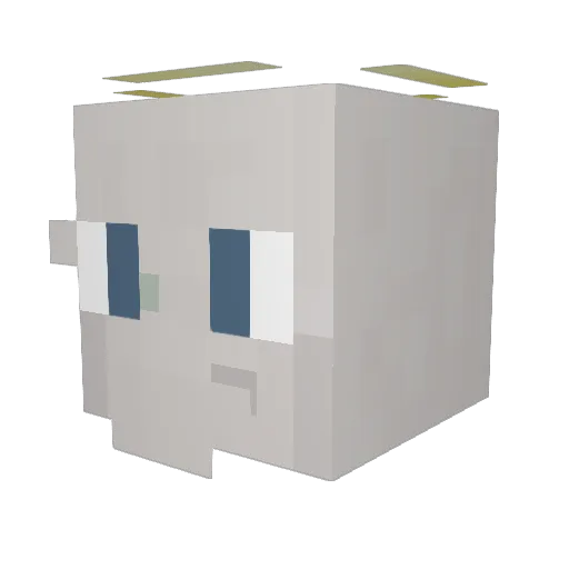 Batty9 Minecraft avatar head, 3D render