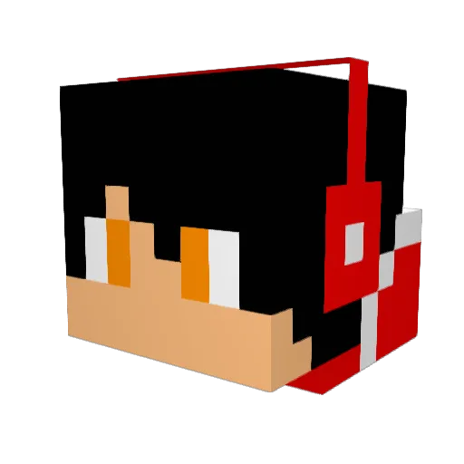 BattyOrphan Minecraft avatar head, 3D render