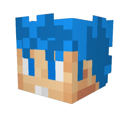 Batu16 Minecraft avatar head, 3D render