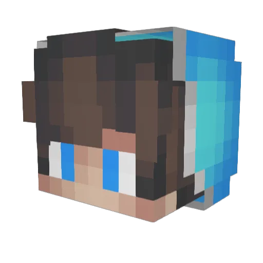 BatuZzz Minecraft avatar head, 3D render