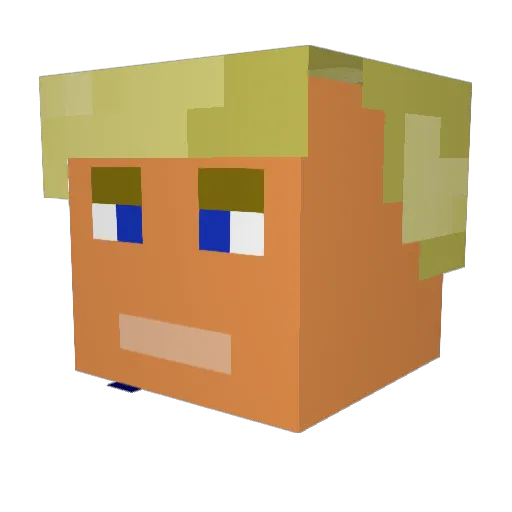 Batwing945 Minecraft avatar head, 3D render