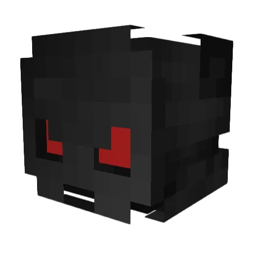 Batx Minecraft avatar head, 3D render