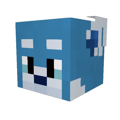 Batydoo Minecraft avatar head, 3D render