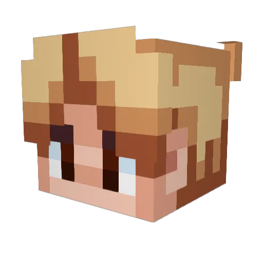 Batyihhh Minecraft avatar head, 3D render
