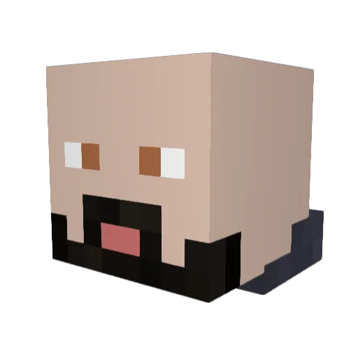 Batze13 Minecraft avatar head, 3D render
