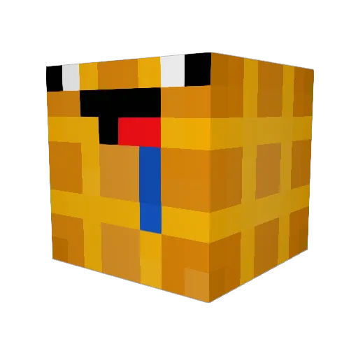 Batzi Minecraft avatar head, 3D render