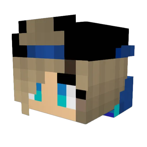 Batzis Minecraft avatar head, 3D render
