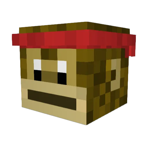 Batzr Minecraft avatar head, 3D render
