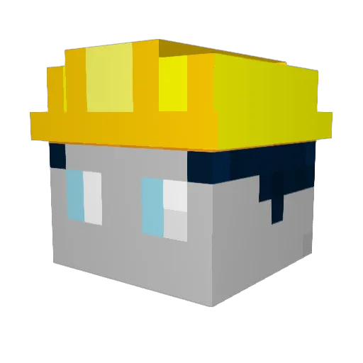 BauarbeiterBasti Minecraft avatar head, 3D render
